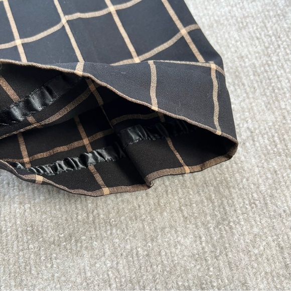 Worthington Modern Fit Plaid Dress Suit Pants Black And Tan Women’s Size 10 - Picture 6 of 9